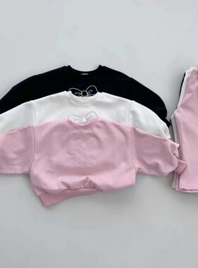新款春秋季女童宝宝婴幼儿休闲运动衣服初秋长袖卫衣上衣长裤套装