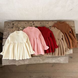 婴幼儿衣服女童1-2-3岁宝宝秋冬装连衣裙小月龄针织毛衣公主裙子