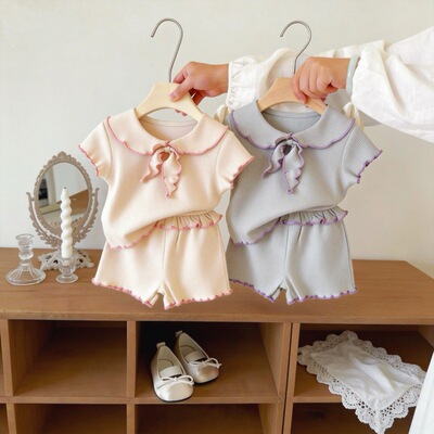 韩版夏季夏款女童套装INS套装