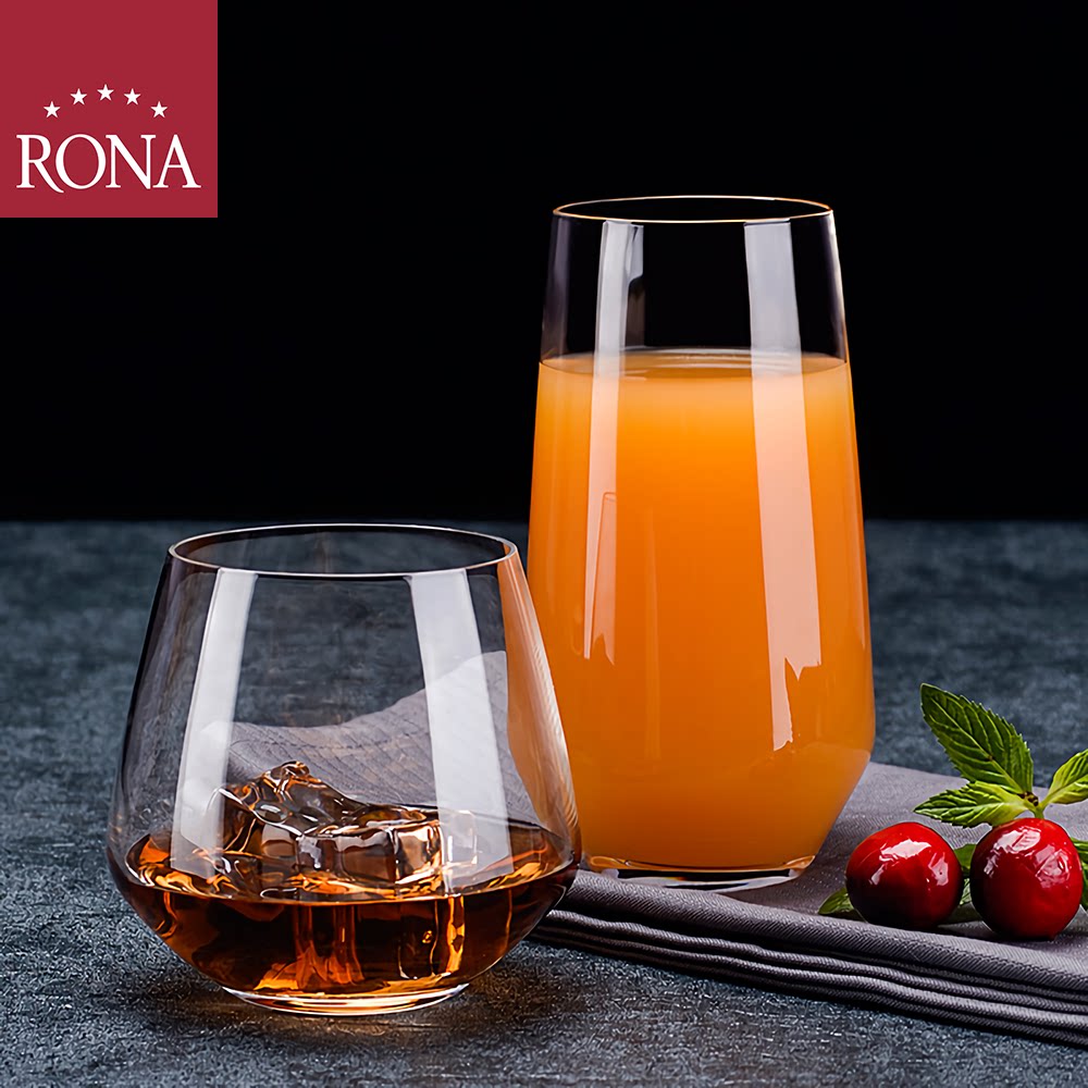 欧洲原产 nora charisma 无铅水晶玻璃平底威士忌杯冷饮杯长饮杯