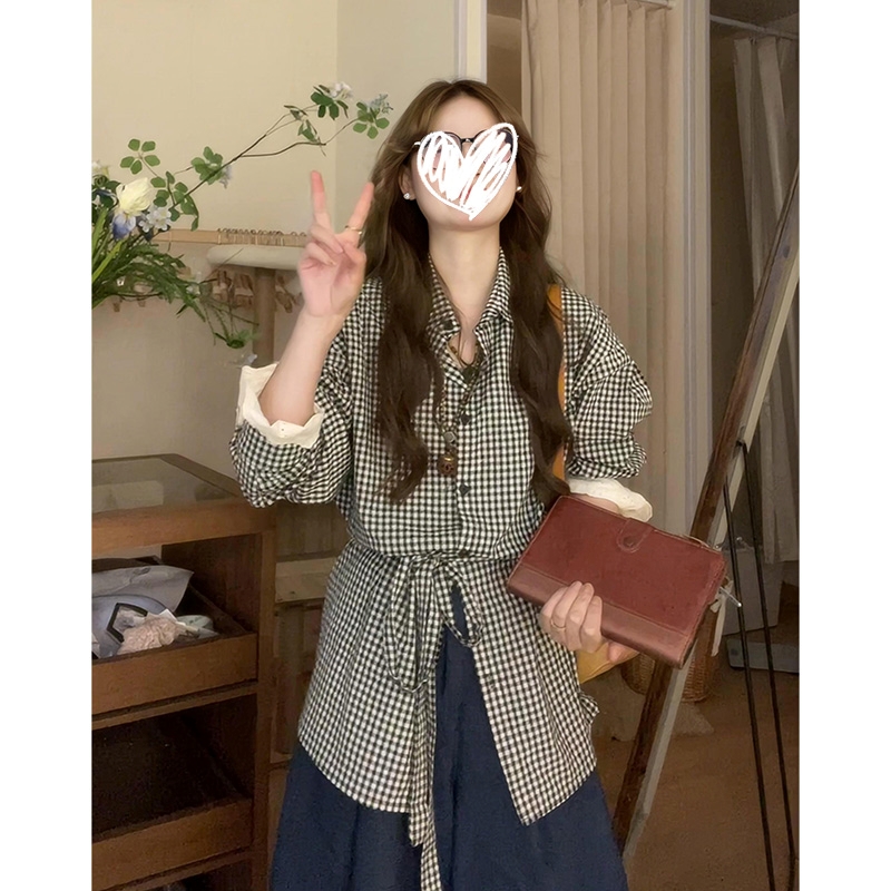 200斤胖MM别致衬衫中长款小众设计2025秋季新款气质战袍微胖遮肉