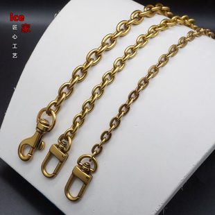 复古溜金色包链条配件O形链金属链子女包带腋下背斜跨肩带不褪色