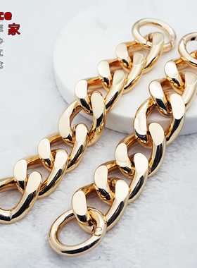 高级感欧美范金属包链条带子 粗包链子原创配饰可延长粗包带单肩