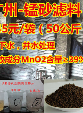 锰砂井水处理过滤材料 锰砂滤料 铁锰过滤器料 天然 去除铁锰水