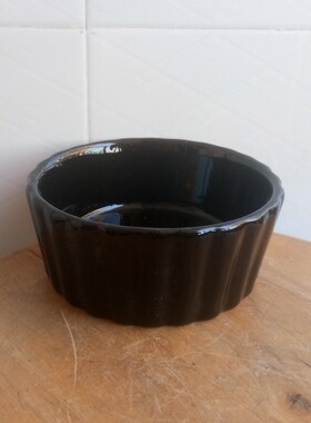 4.8元库存清仓黑色条纹圆饭碗汤碗小猫幼猫喂食饭碗猫粮碗饮水盆