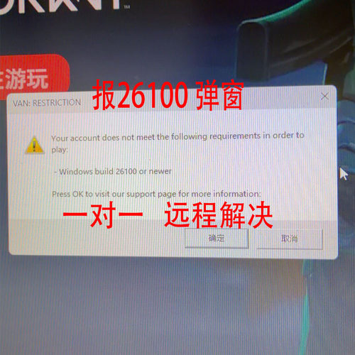 瓦罗兰特26100弹窗报错港服/外服启动报错HVCI弹窗UEFI安全启动