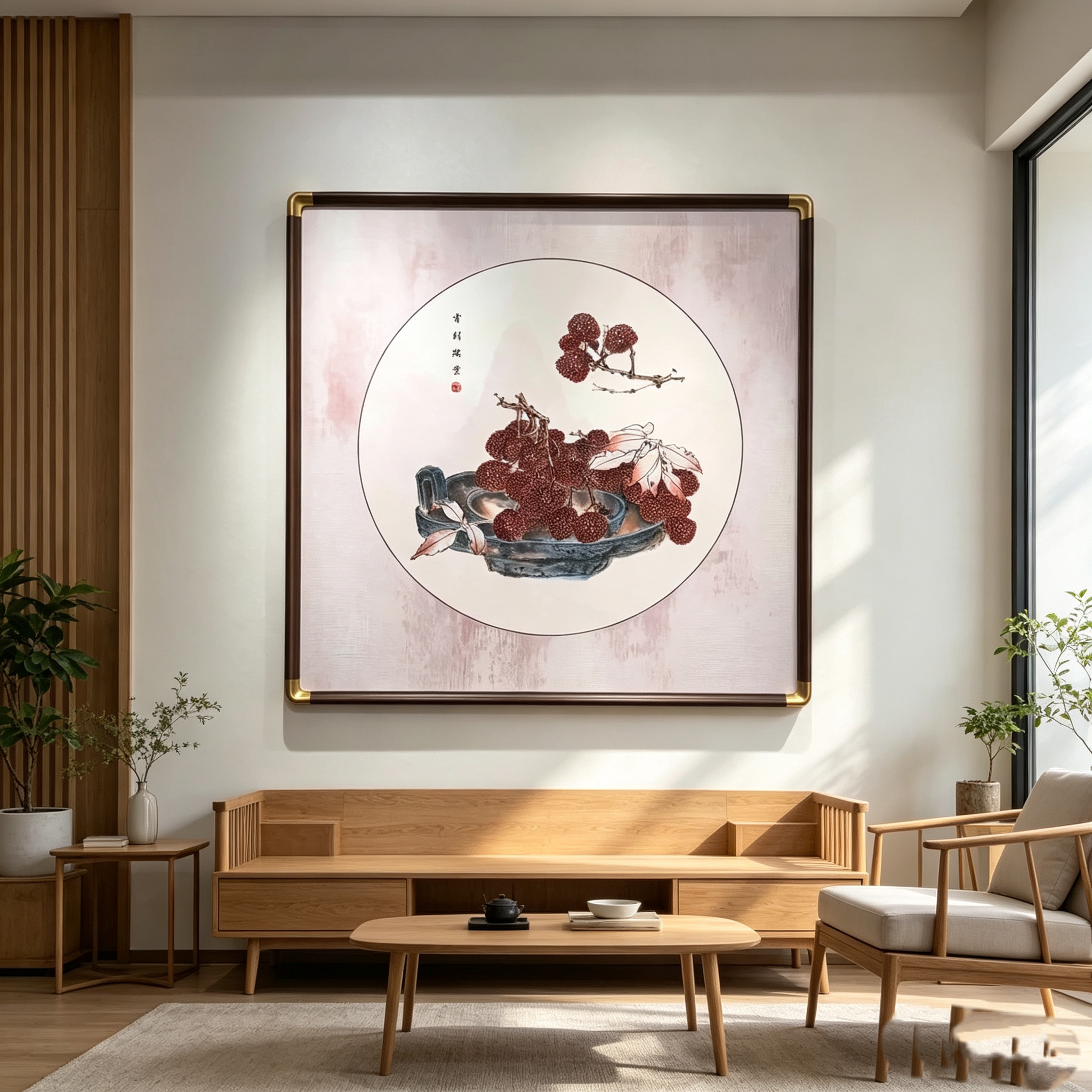 现代简约新中式餐厅卧室茶室挂画高端实体店铺