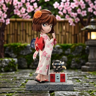 柯南 GK花嫁 和服灰原哀 回眸站姿场景 动漫周边桌面摆件