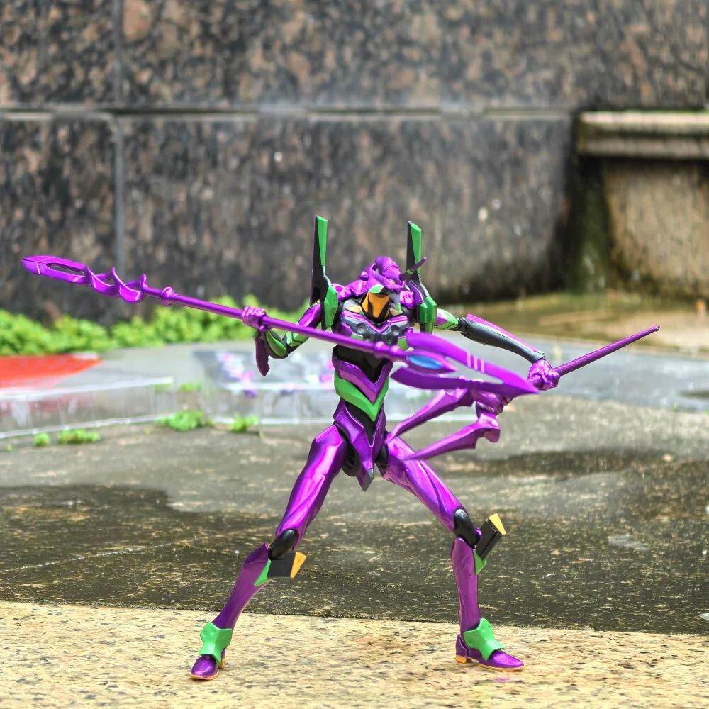 eva 初号机 双枪 电镀色 金属涂装 豪华版 可动模型摆件 盒装手办