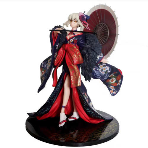 动漫 fate fgo 花魁 和服塞巴 alter 吾 黑saber盒装手办公仔礼物