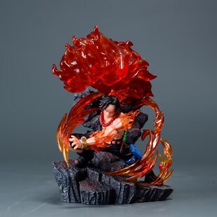 动漫 海贼王 GK 顶上决战 大拳头艾斯 雕像 场景盒装手办礼物摆件