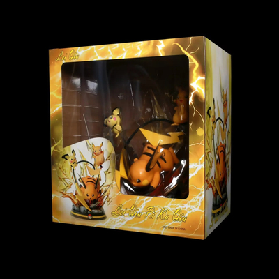 宠物小精灵 GK 超大 迷漫雷丘皮卡丘 进化组雕像模型盒装手办礼物