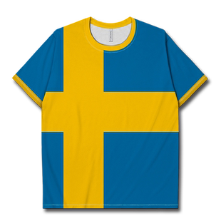 瑞典Sweden马来西亚尼日利亚国家速干T恤男女简约创意衣服设 无界