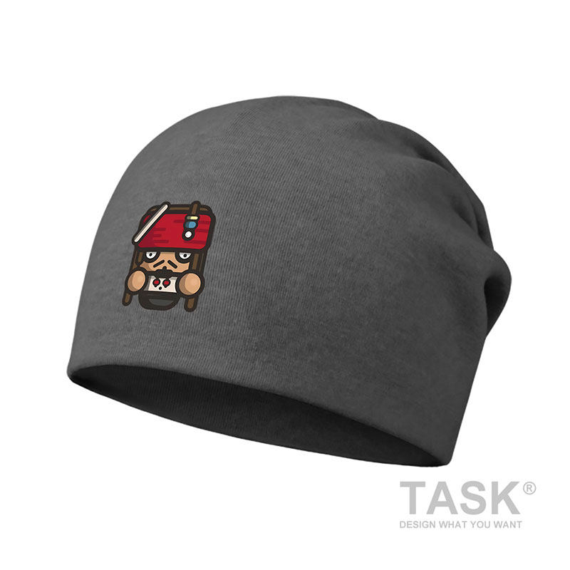 加勒比海盗q版杰克船长图案帽子男女棉帽防风堆堆帽包头帽设 无界