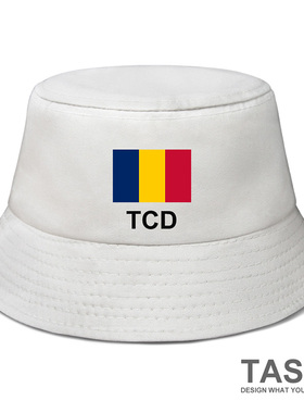 乍得Chad国家帽子渔夫帽男女学生户外防晒帽太阳帽钓鱼帽设 无界