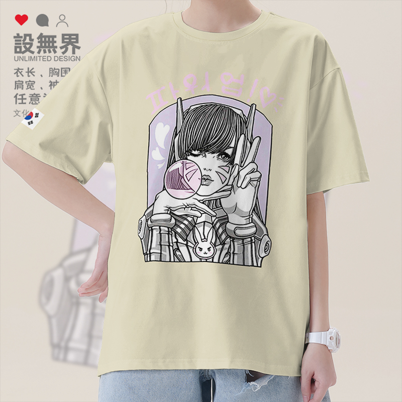 守望先锋机甲驾驶员Dva性感宋T恤