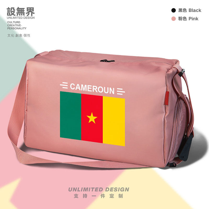 喀麦隆cameroon国家健身包轻便行李包单肩男女包运动包袋设 无界