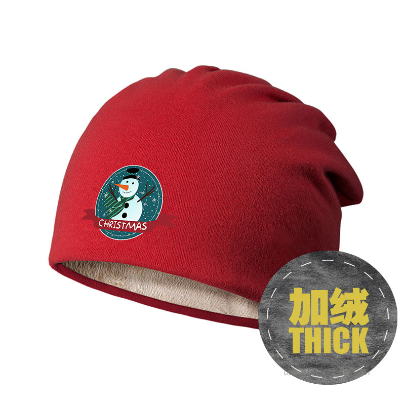 圣诞节christmas雪花雪人帽子男女加绒棉帽防风围脖包头帽设 无界