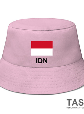 印度尼西亚Indonesia印尼国家帽子遮阳帽渔夫帽男女防晒帽设 无界
