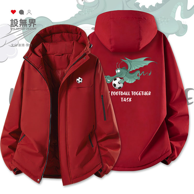 恐龙让我们一起踢吧涂鸦插画加厚棉服男女棉衣外套冬装潮设 无界,男装,夹克,淘宝优惠券,粉丝福利购,淘宝优惠卷