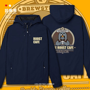 动物森林游戏周边鸽子布鲁斯特咖啡厅logo冲锋衣男女速干设 无界