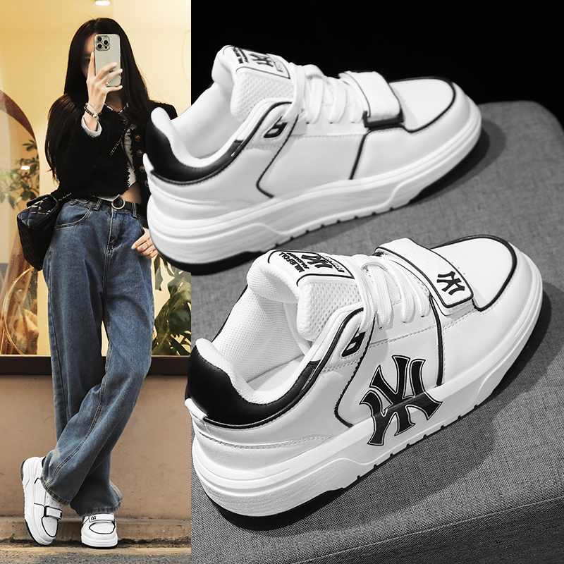 休闲运动纽约洋基队板鞋女小白鞋
