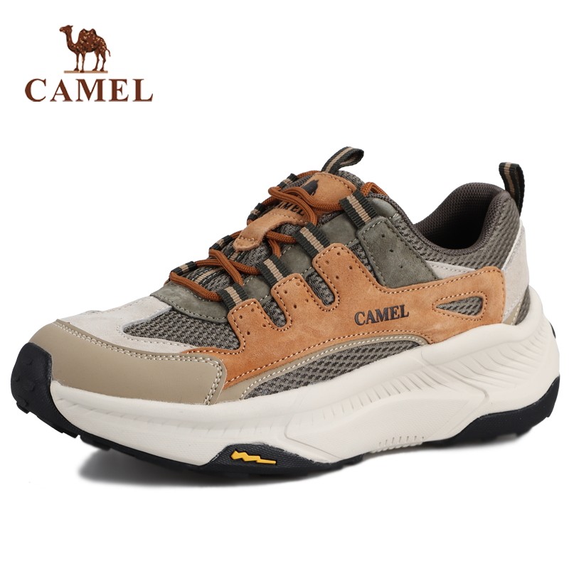 骆驼女鞋春季新款户外运动休闲鞋轻便防滑耐磨徒步鞋厚底商场同款