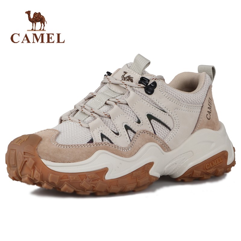 骆驼女鞋秋季新款户外运动休闲鞋轻便防滑耐磨徒步鞋厚底商场同款