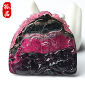 项链饰品 大规格冰种西瓜碧玺吊坠亲宝水晶女款 孤品 碧霓栖鸳