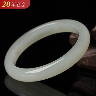 【20年老仓年终捡真漏】老料天然玻璃底羊脂玉手镯破执价结缘直播