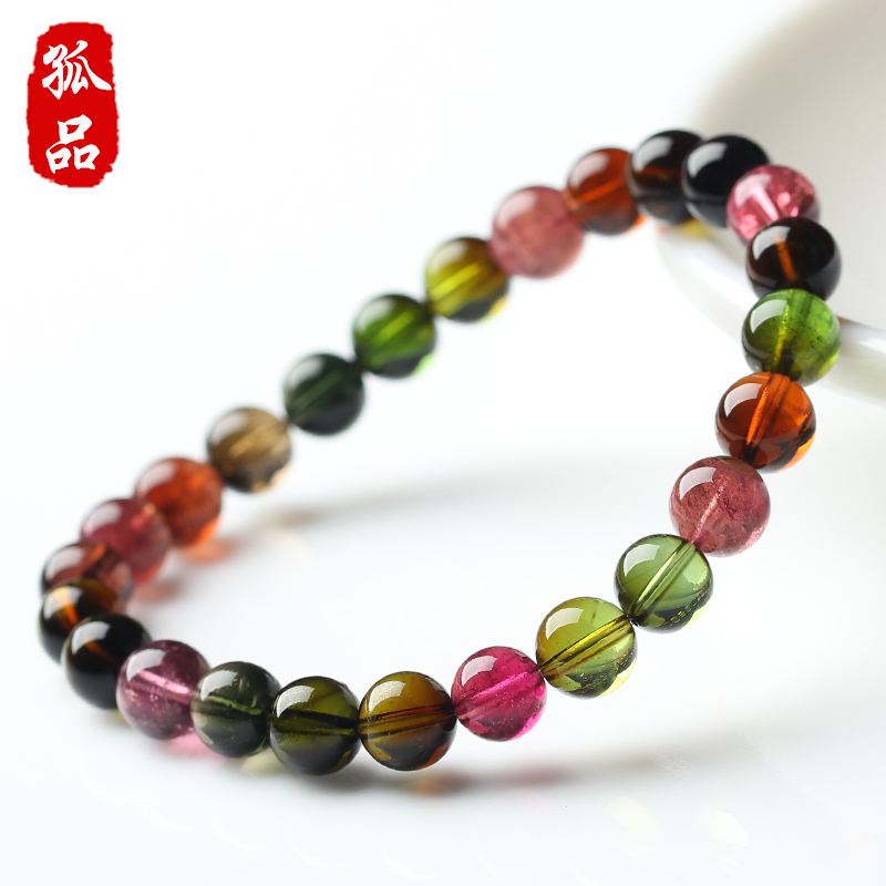 亲宝水晶老油料玻璃体碧玺手链