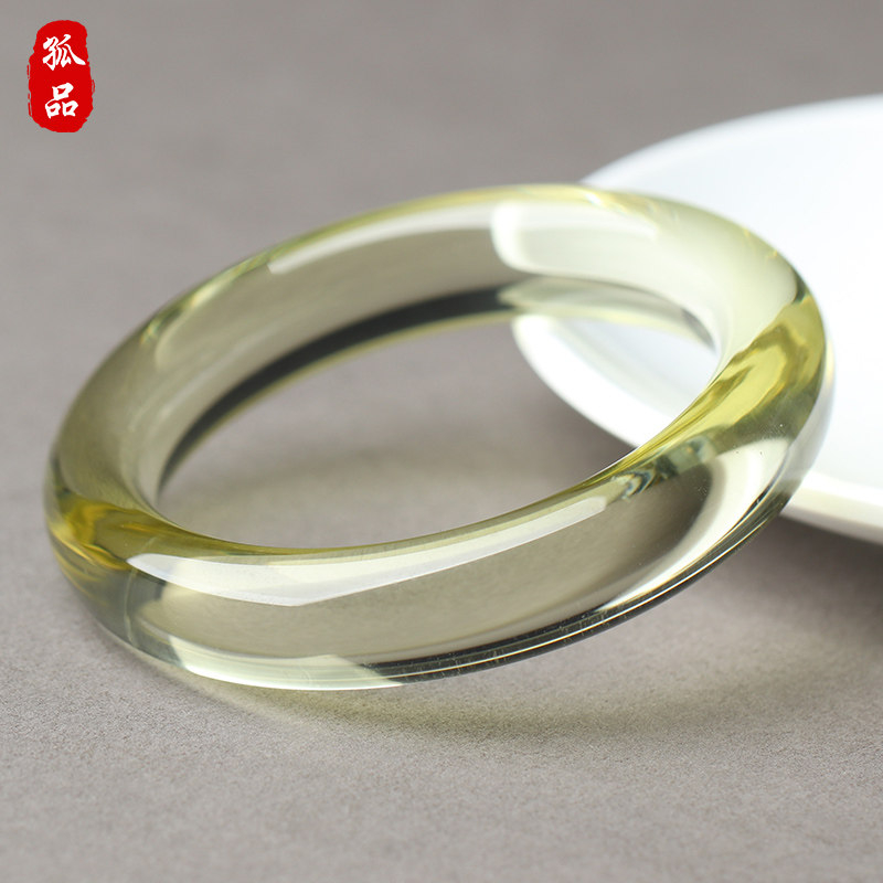 【孤品】蜜冻裹阳·毕业级纯净体黄水晶手镯亲宝水晶镯子女饰品