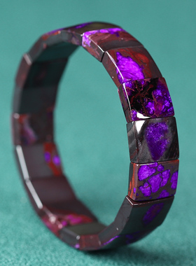 【孤品】丝绒夜紫·收藏级丝绒紫舒俱来手排苏纪石手链手镯饰品女