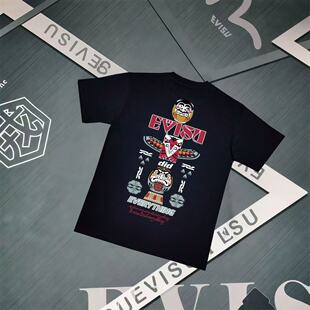 福神短袖男士 2026新款图腾柱达摩印花潮流时尚百搭纯棉休闲T恤女