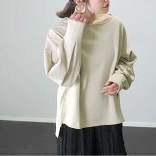 韩版秋冬新款圆领时尚慵懒风前短后长拉链开叉套头休闲长袖卫衣女