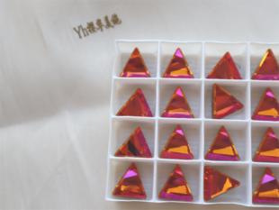 施家水晶华子钻4717三角形API水晶尖底美甲钻DIY贴钻收藏