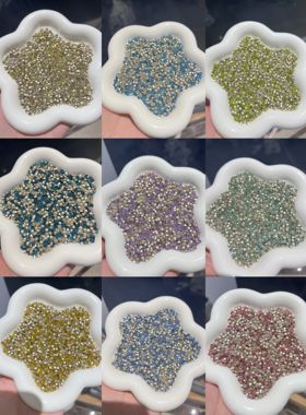 施华洛水晶华子钻1088ss19尖底圆钻美甲耳钉饰品DIY水晶钻