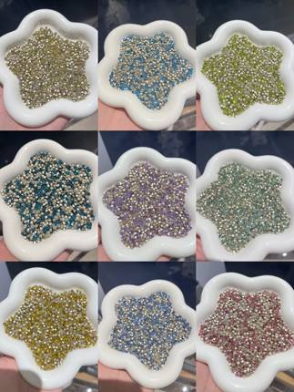 施华洛水晶华子钻1088ss19尖底圆钻美甲耳钉饰品DIY水晶钻