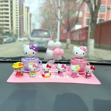 汽车太阳能摇头摆件HelloKitty猫卡通女生粉色系车内老爷车整套装