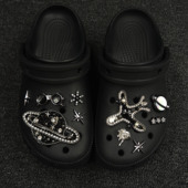 饰扣 花暗黑色潮酷星球装 原创适配卡骆驰crocs洞洞鞋 配饰高级感鞋