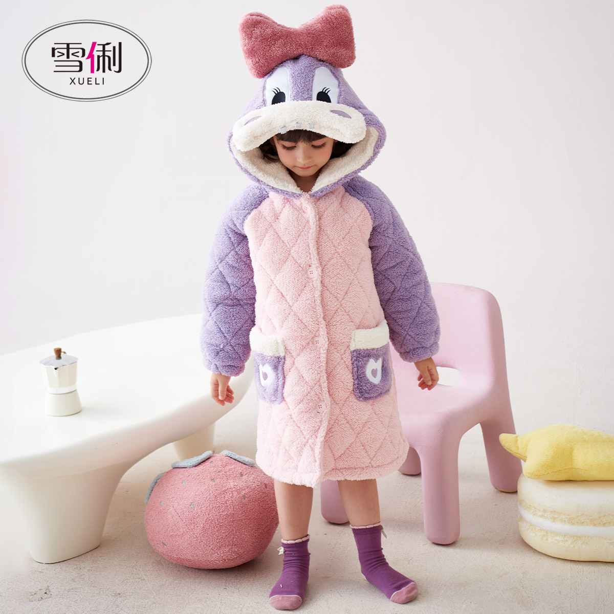 雪俐珊瑚绒家居服睡衣