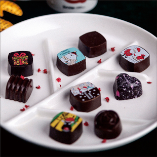 圣诞节巧克力转印纸图案模具手工巧克力礼盒雪人可定制食品转印纸