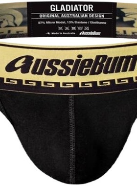 aussiebum角斗士款丁字裤U凸字母AU性感低腰丁字裤舒适纯棉贴身