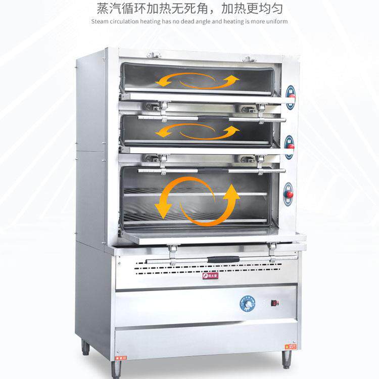 商用三门海鲜体蒸箱  电热840变频一蒸柜120cm鸡螃蟹虾肉蒸鱼箱直