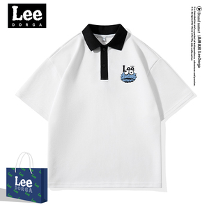 Lee Dorga短袖polo衫男士翻领T恤男款夏季2023新款男装青少年宽松