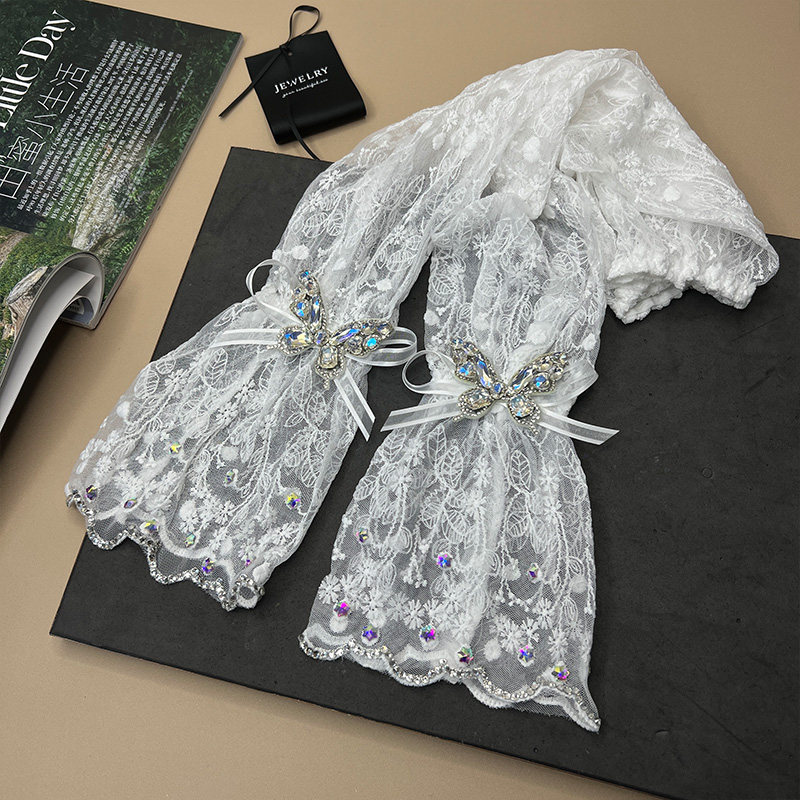 SUMMER SUNSCREEN FAIRY APPEARANCE SOFT LACE SHINY DIAMOND ICE SLEEVES CRYSTAL BUTTERFLY HIGH VALUE LOOSE SLEEVES