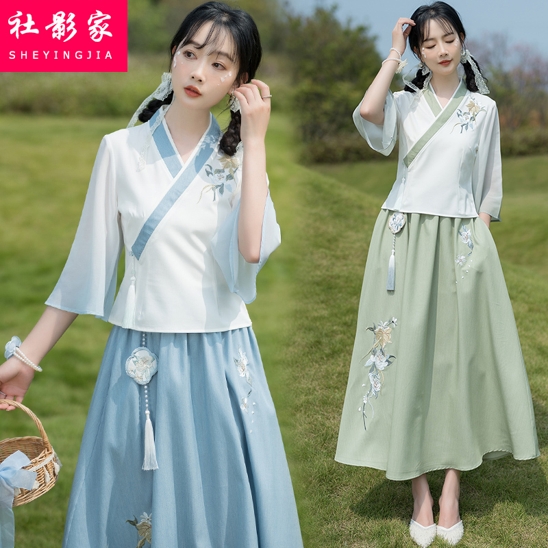 中国风改良汉服连衣裙仙女