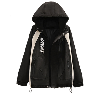 春装宽松印花防风冲锋衣少女2026新款初中高中学生休闲夹克衫外套