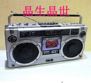 摄影道具 影楼道具仿古道具韩式道具铁皮道具  复古收音机