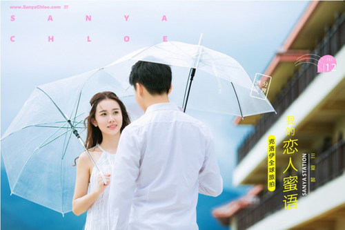 新款精美透明雨伞美女伞摄影道具